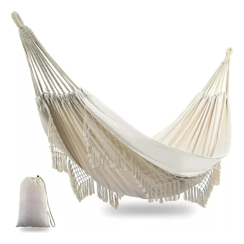 HAMACA CON BORLAS PARA EXTERIORES 150X200CM - 1