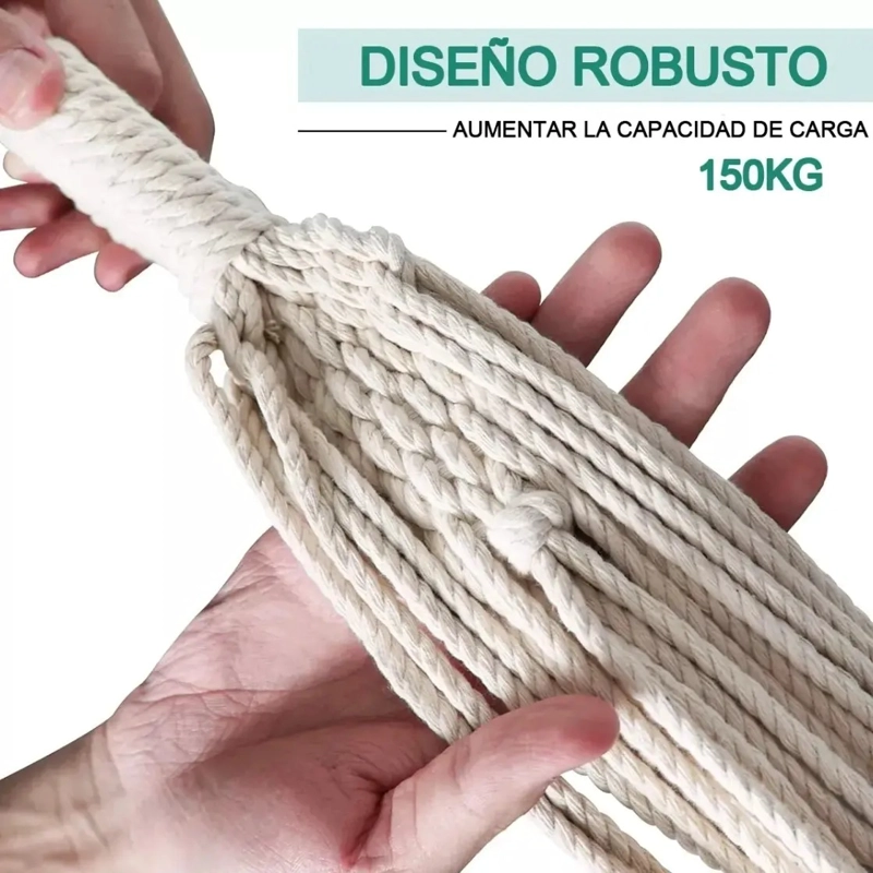 HAMACA CON BORLAS PARA EXTERIORES 150X200CM - 4