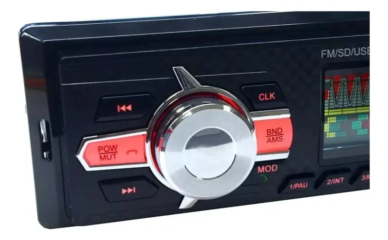 RADIO DE AUTO 1 DIN BLUETOOTH USB MP3 MICROSD AUX FM - 2