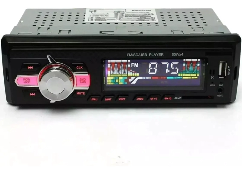 RADIO DE AUTO 1 DIN BLUETOOTH USB MP3 MICROSD AUX FM - 3