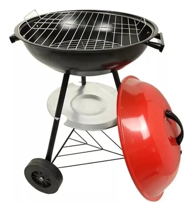 ESTUFA PARRILLA REDONDA 44CM MOVIL PARRILLERA BARBACOA - 1