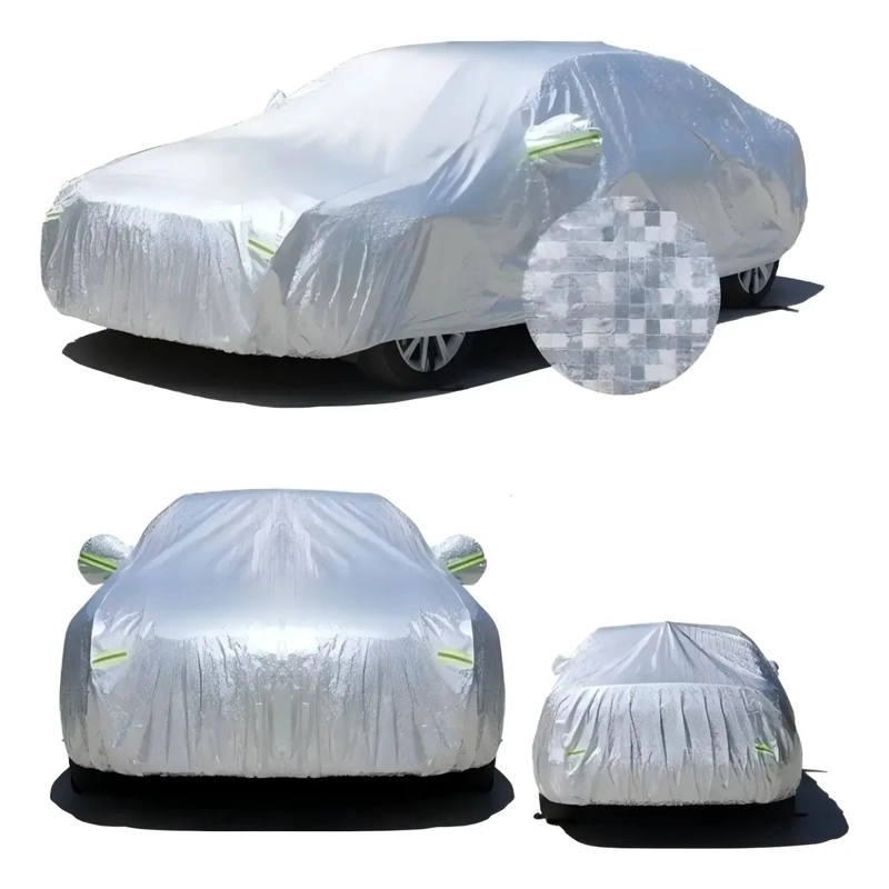 CARPA FUNDA CUBRE AUTO IMPERMEABLE UV VINILO MAS ALGODON - 1