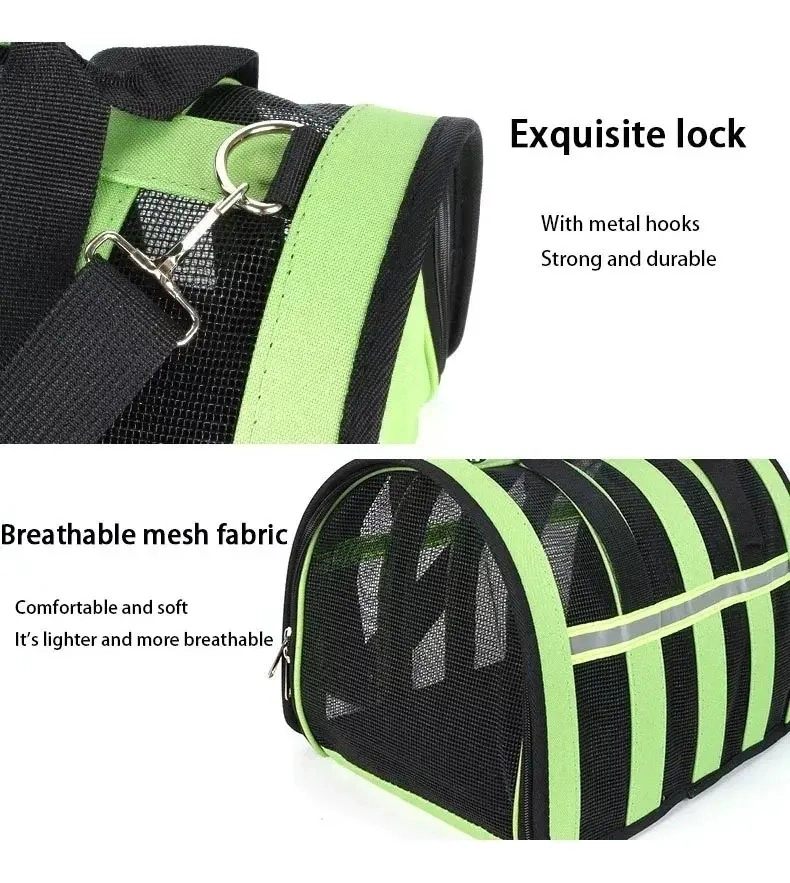 BOLSO TRANSPORTE MASCOTAS TALLA M 41X26X24 MEDIANO MALLA - 3
