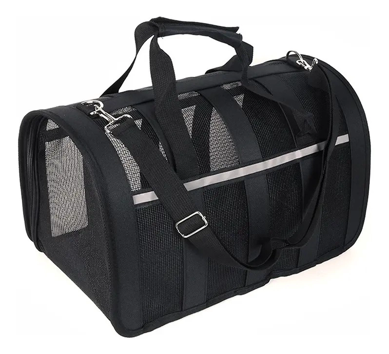 BOLSO TRANSPORTE MASCOTAS TALLA M 41X26X24 MEDIANO MALLA - 2