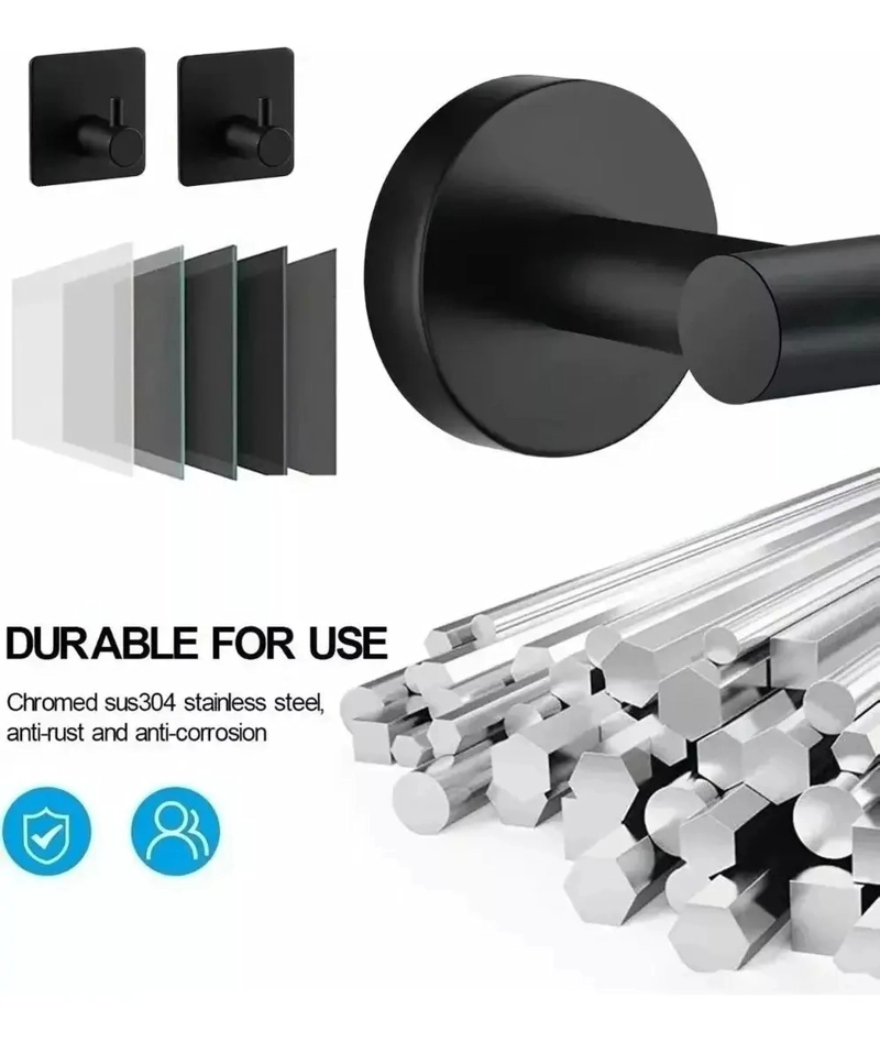 SET DE 6 ACCESORIOS DE BAÑO ACERO INOXIDABLE - 6