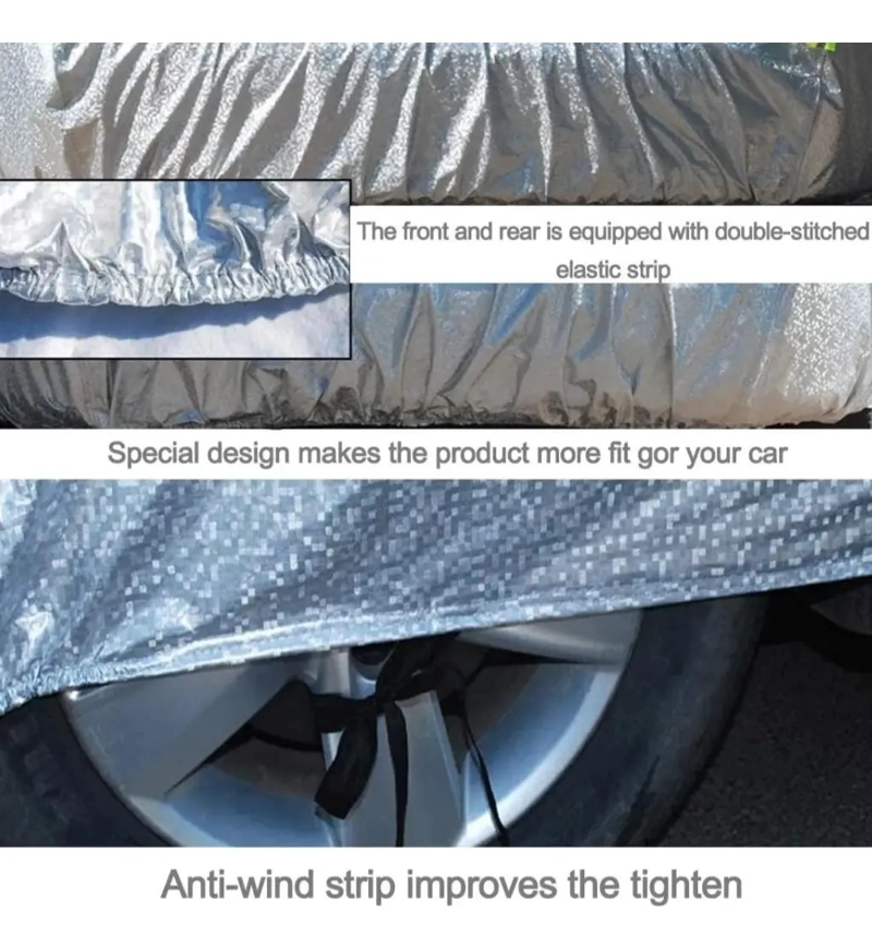 CARPA FUNDA CUBRE AUTO IMPERMEABLE UV VINILO MAS ALGODON - 2