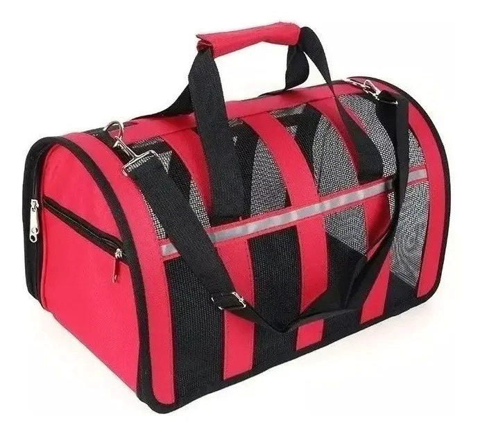 BOLSO TRANSPORTE MASCOTAS TALLA M 41X26X24 MEDIANO MALLA - 1