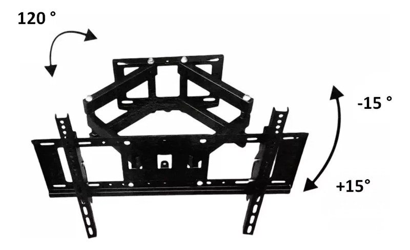 SOPORTE TV DOBLE BRAZO 32 A 85 PULGADAS 50KG - 4