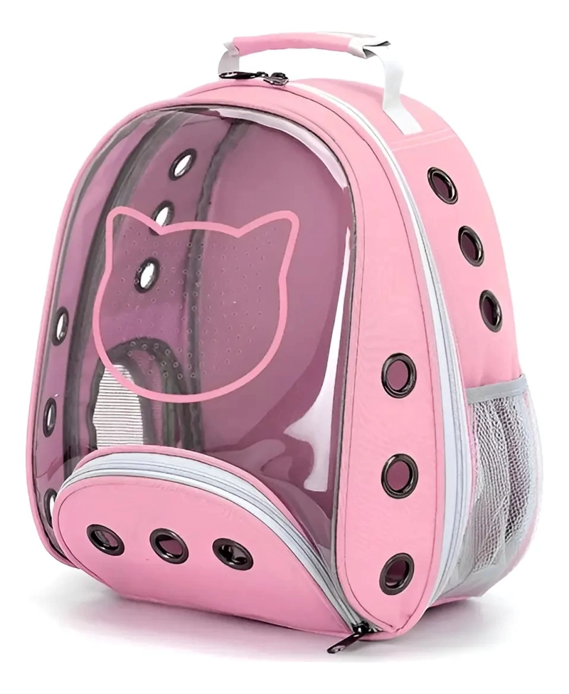BOLSO TRANSPORTE MASCOTAS TRANSPARENTE ERGONOMICO M - 1
