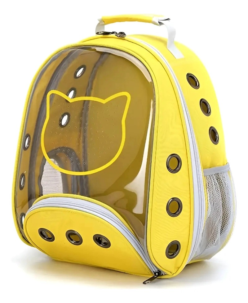 BOLSO TRANSPORTE MASCOTAS TRANSPARENTE ERGONOMICO M - 1