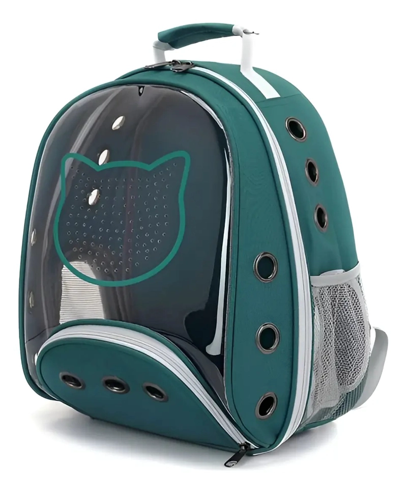 BOLSO TRANSPORTE MASCOTAS TRANSPARENTE ERGONOMICO M - 1
