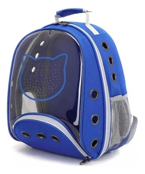 BOLSO TRANSPORTE MASCOTAS TRANSPARENTE ERGONOMICO M - 1