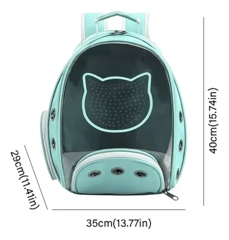 BOLSO TRANSPORTE MASCOTAS TRANSPARENTE ERGONOMICO M - 3