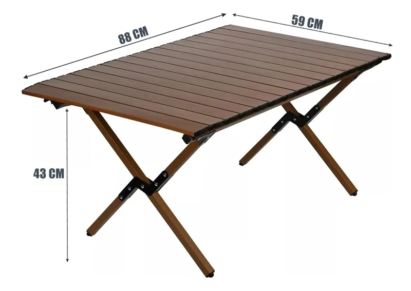 MESA MULTIUSO PLEGABLE PORTATIL CAMPING VIAJE 90*60CM - 4