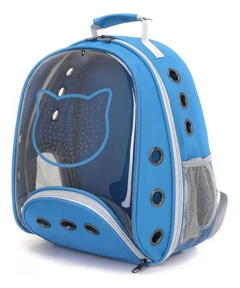 BOLSO TRANSPORTE MASCOTAS TRANSPARENTE ERGONOMICO M - 1