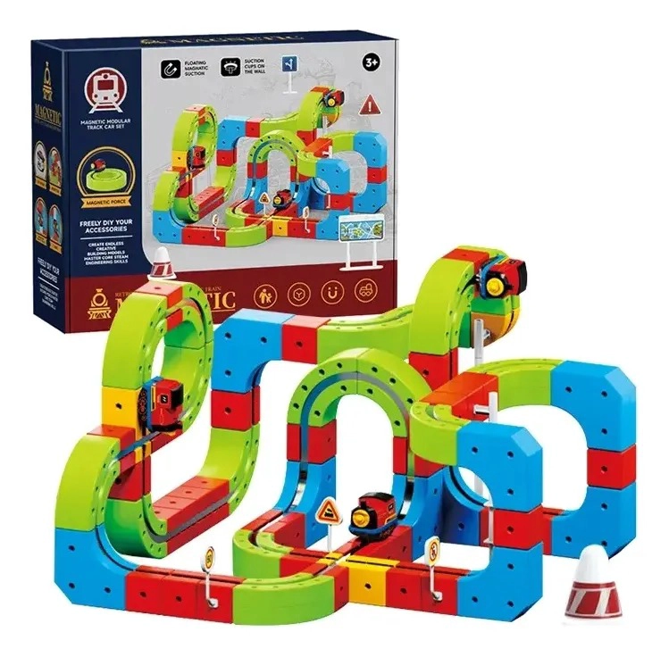 PISTA TREN MAGNE TICA INFANTIL JUGUETE DIDACTICO 146 PIEZAS - 1
