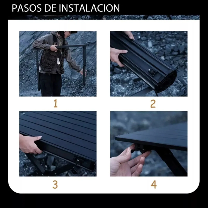 MESA MULTIUSO PLEGABLE PORTATIL CAMPING VIAJE 90*60CM - 2