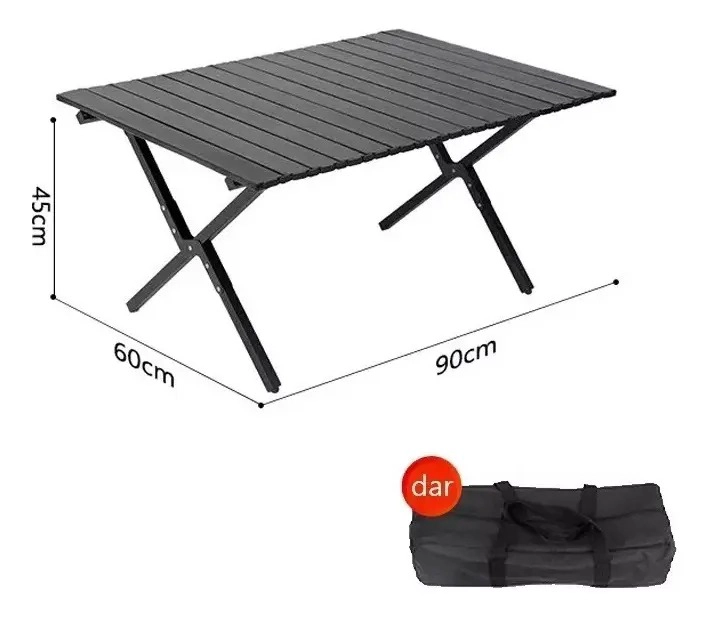 MESA MULTIUSO PLEGABLE PORTATIL CAMPING VIAJE 90*60CM - 3