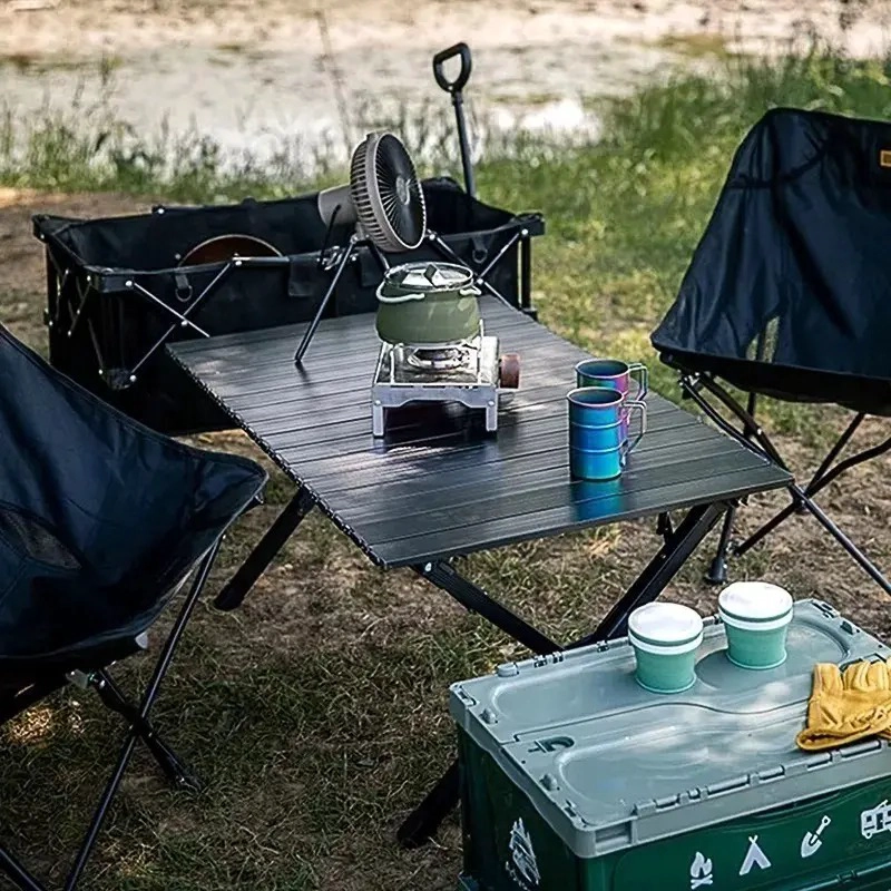 MESA MULTIUSO PLEGABLE PORTATIL CAMPING VIAJE 90*60CM - 4
