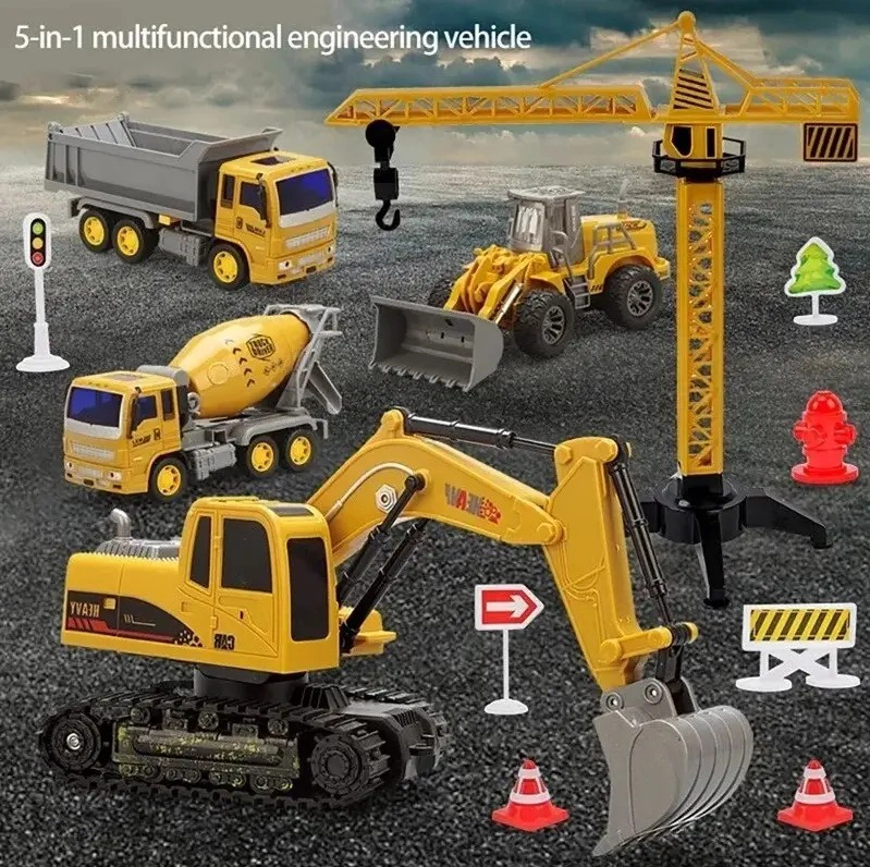 SET JUGUETES VEHICULOS DE CONSTRUCION A ESCALA RADIO CONTROL - 2