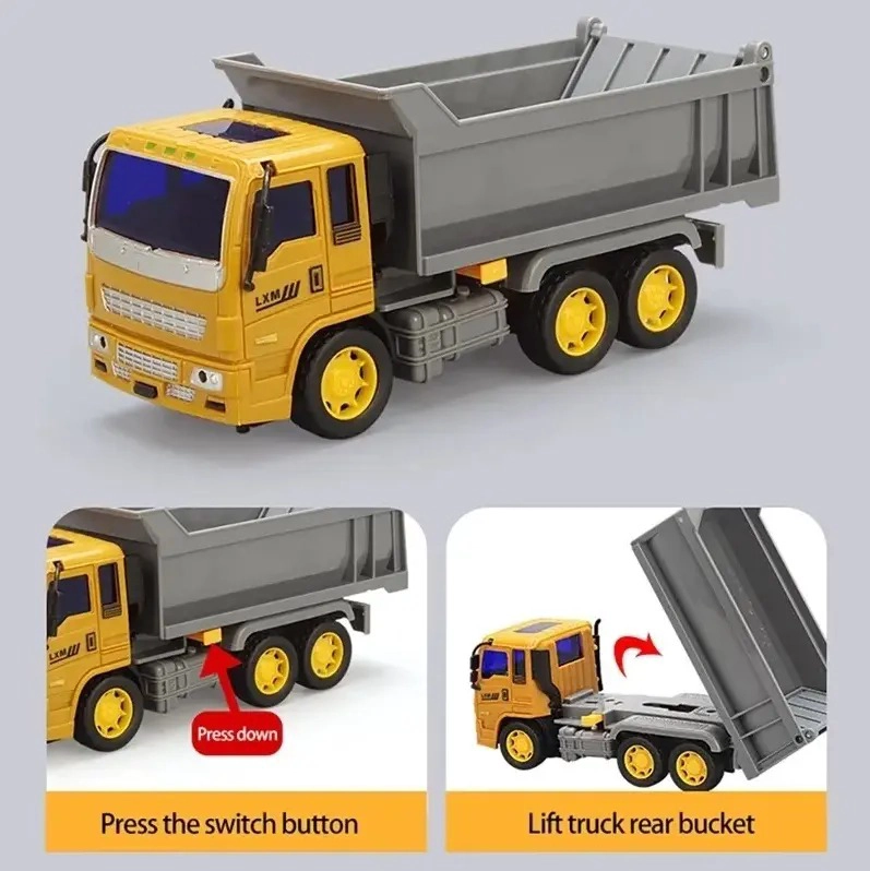 SET JUGUETES VEHICULOS DE CONSTRUCION A ESCALA RADIO CONTROL - 7