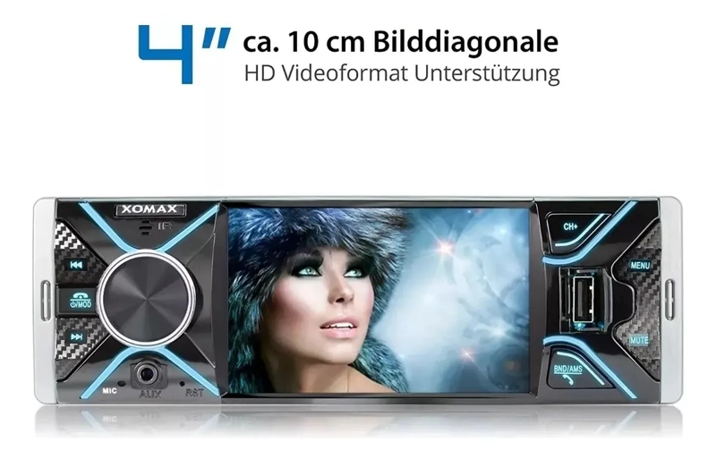 RADIO AUTO 1 DIN CON PANTALLA 4.1 BLUETOOTH USB SD CONTROL - 3