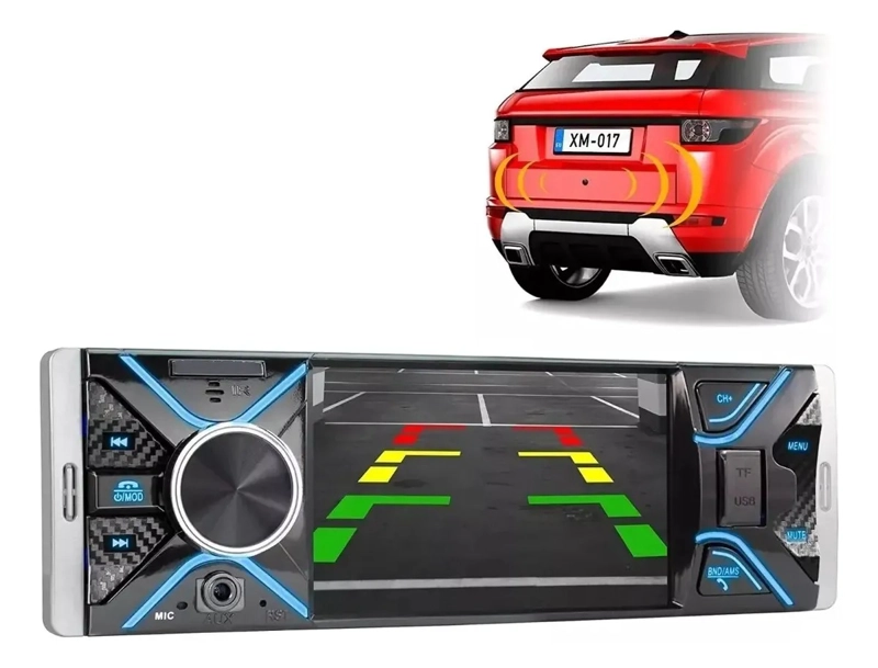 RADIO AUTO 1 DIN CON PANTALLA 4.1 BLUETOOTH USB SD CONTROL - 5