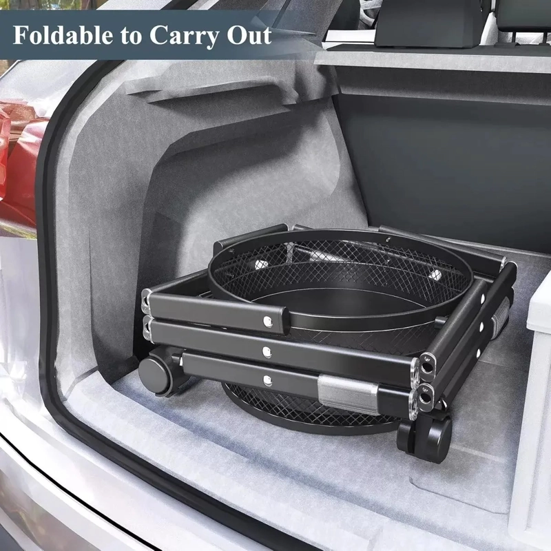 CARRO METALICO CON RUEDAS ORGANIZADOR ESTANTE PLEGABLE - 4