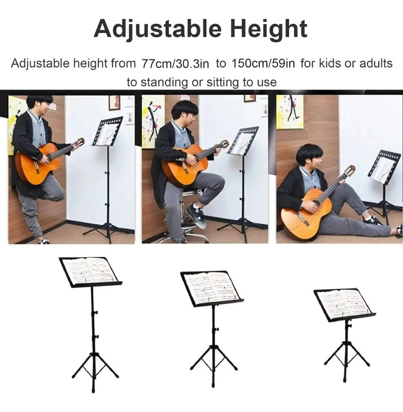 ATRIL DE PARTITURA GRANDE CON ALTURA REGULABLE - 3