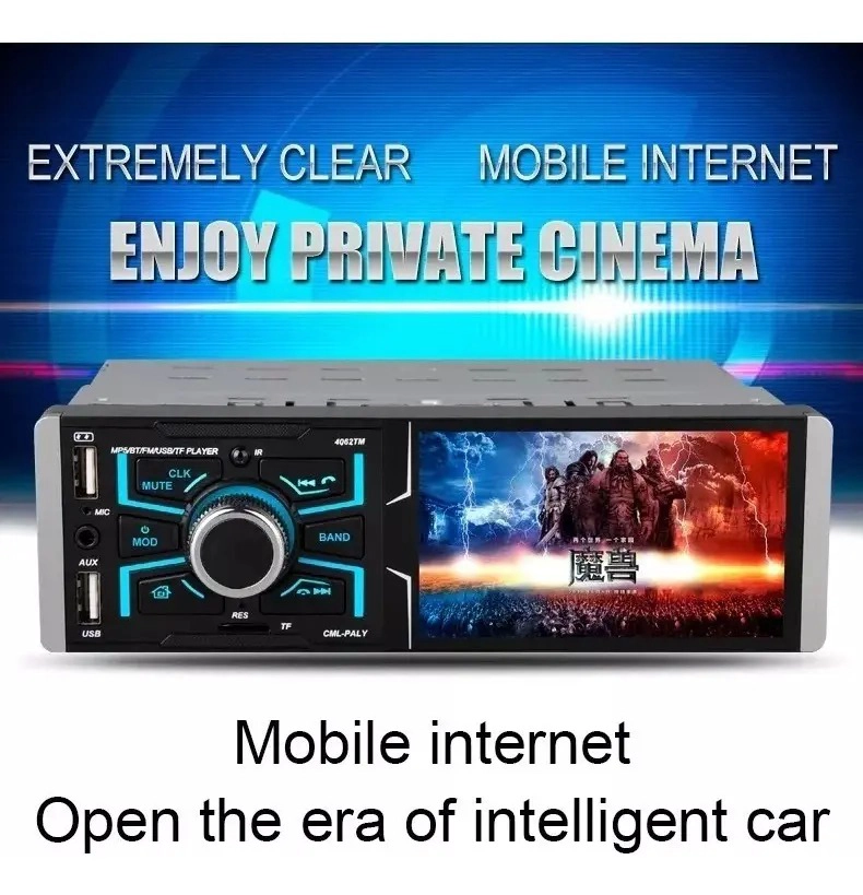 RADIO AUTO 1 DIN CON PANTALLA TACTIL 4.1 BLUETOOTH MP5 - 4
