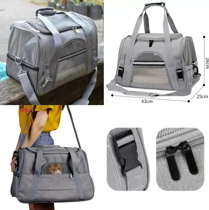 BOLSO TRANSPORTADOR MASCOTA AVION VIAJES - 6