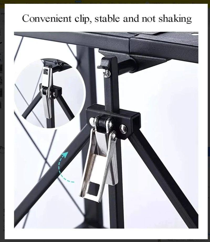 ESTANTE PLEGABLE ORGANIZADOR 3 MULTIUSO NIVELES CON RUEDAS - 2