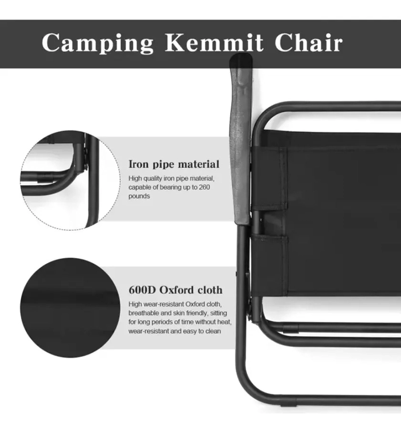 SILLA REFORZADA PLEGABLE PORTATIL PARA CAMPING - 3
