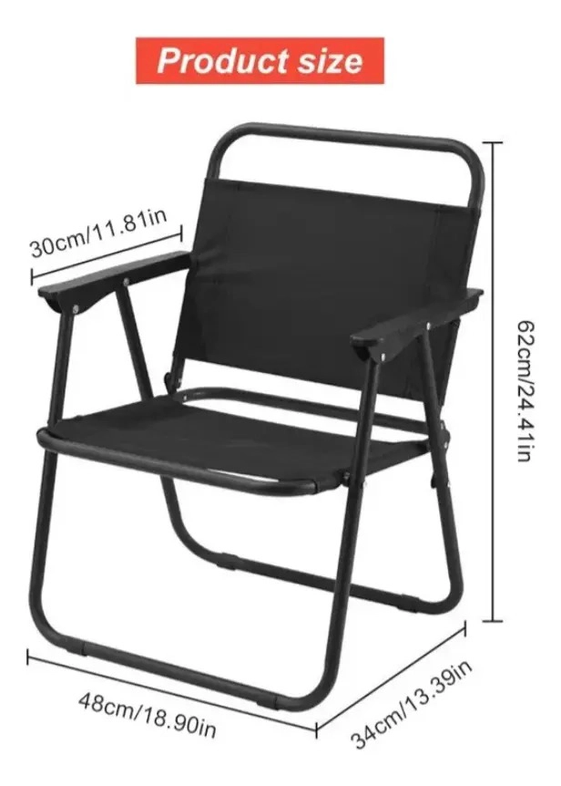 SILLA REFORZADA PLEGABLE PORTATIL PARA CAMPING - 5