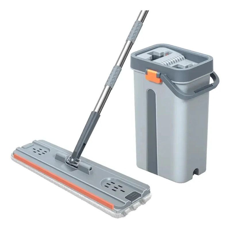 SET DE MOPA ROTACION GIRATORIA TRAPEADOR 360 BALDE Y PAÑO - 1