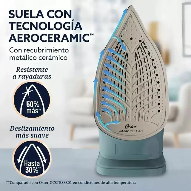 PLANCHA DE ROPA A VAPOR AEROGLIDE OSTER 1600W - 4