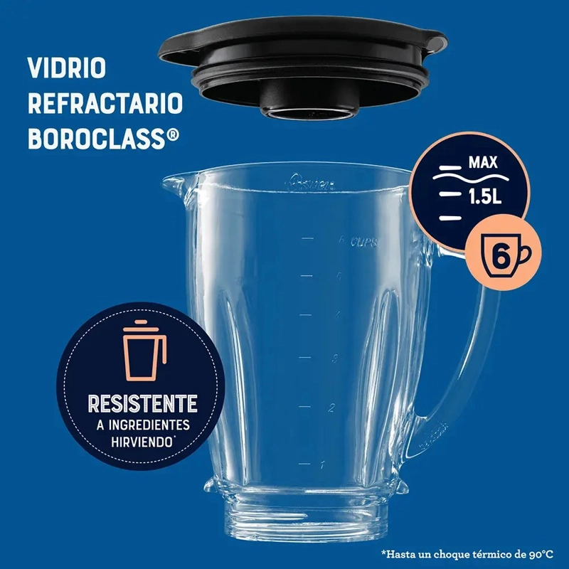 LICUADORA OSTER 2 VELOCIDADES VASO DE VIDRIO 800W - 2