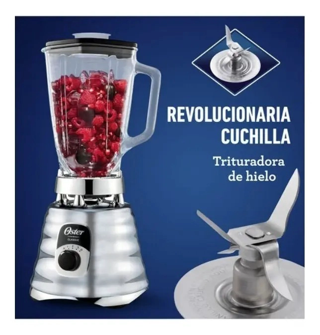LICUADORA CLASICA OSTER 1.25 LITROS CAPACIDAD 1000W VASO DE VIDRIO - 4