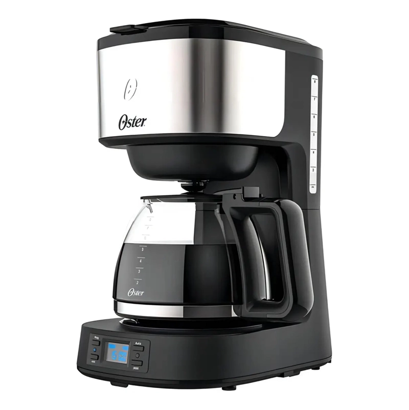 CAFETERA ELECTRICA PROGRAMABLE OSTER 1.2 LITROS 800W ACERO INOXIDABLE - 1