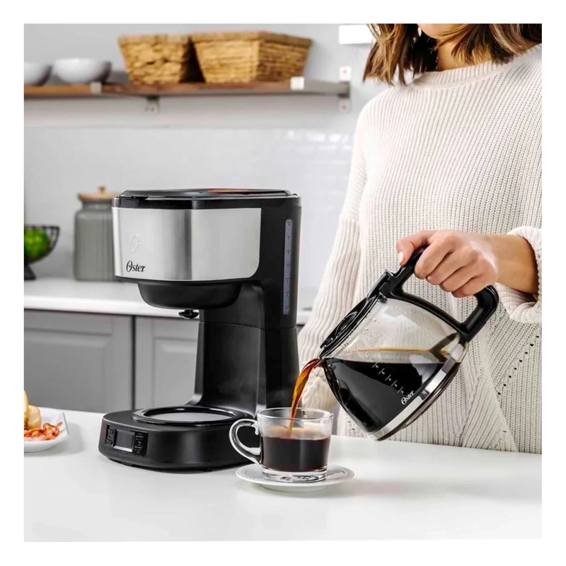 CAFETERA ELECTRICA PROGRAMABLE OSTER 1.2 LITROS 800W ACERO INOXIDABLE - 2