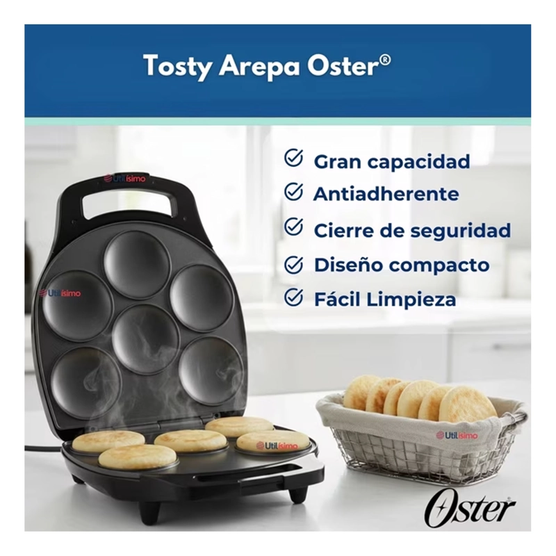 TOSTADOR DE AREPAS CAPACIDAD 6 AREPAS OSTER - 3
