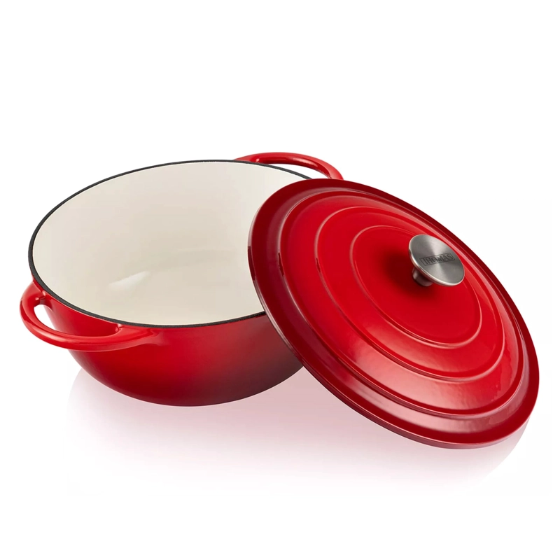OLLA DE HIERRO FUNDIDO ANTIADHERENTE 24CM CON TAPA - 1