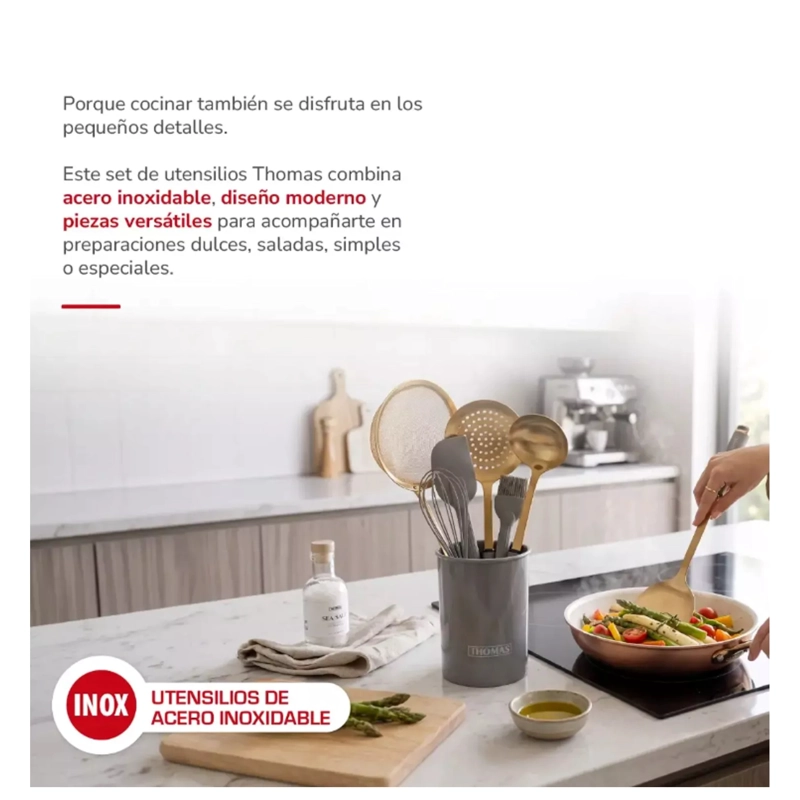 JUEGO DE UTENSILIOS ACERO INOXIDABLE 8 PIEZAS - 7