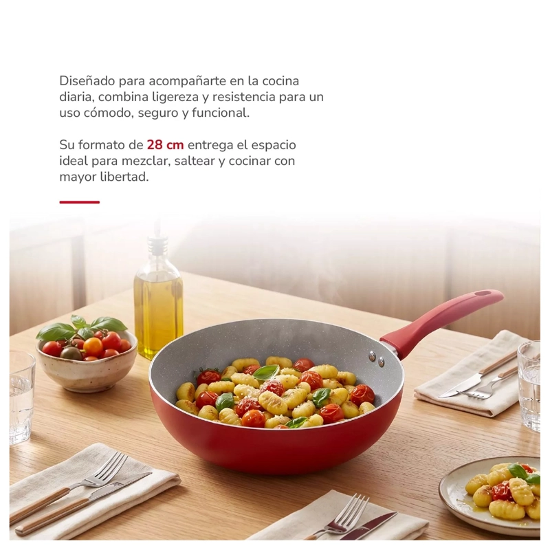 WOK 28CM ALUMINIO RECUBRIMIENTO ANTIADHERENTE - 4