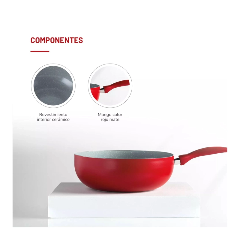 WOK 28CM ALUMINIO RECUBRIMIENTO ANTIADHERENTE - 5