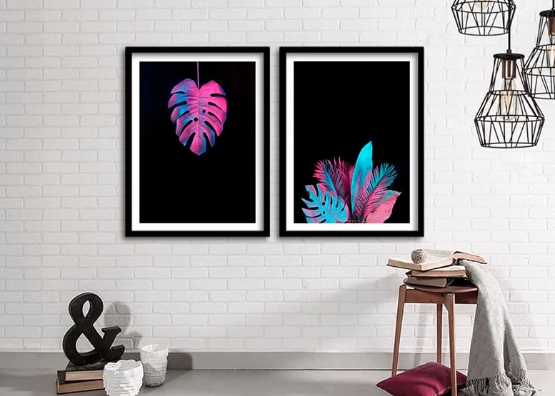 CUADRO DOBLE 50X35 CM ILUSTRACION MIX IMPACTO - 2