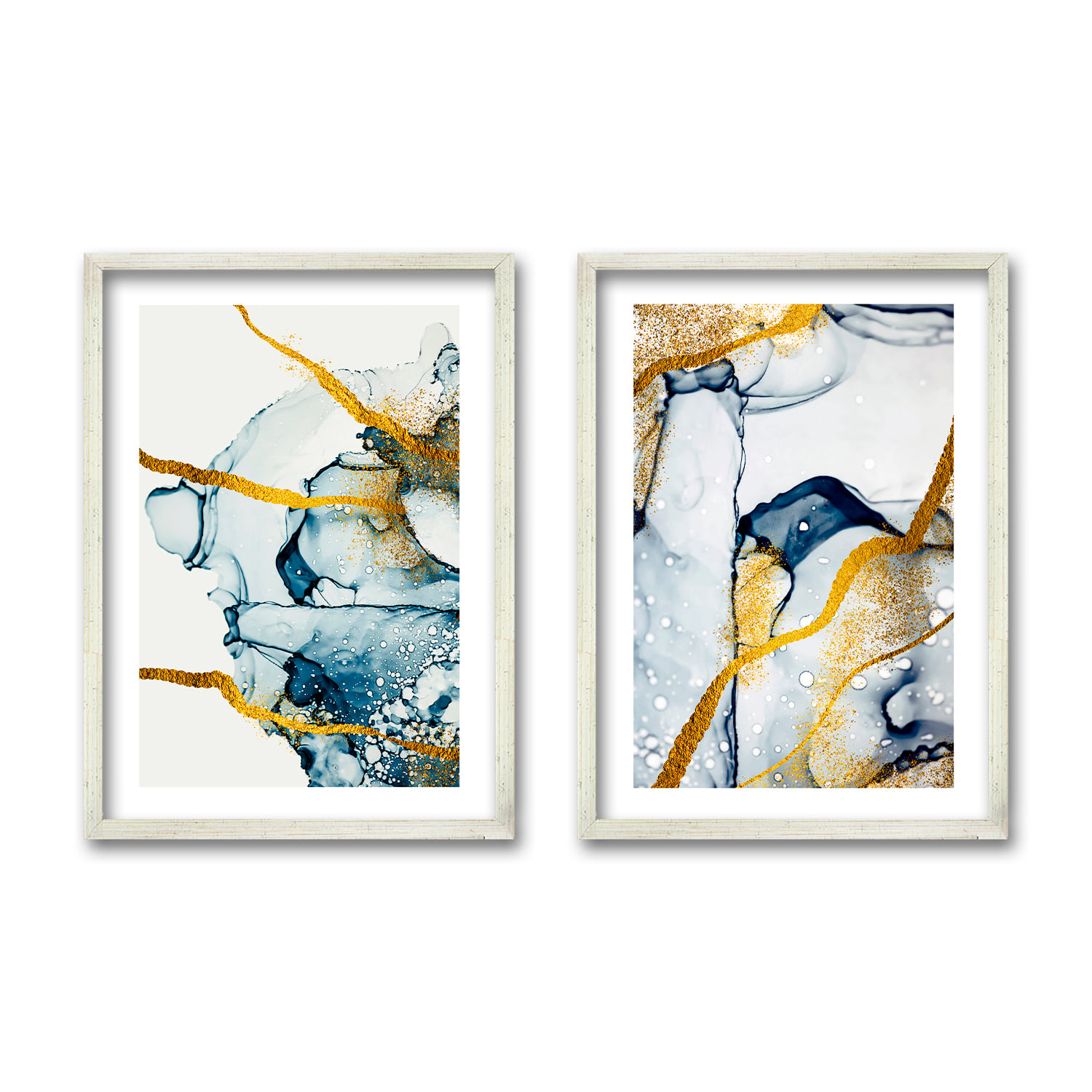 CUADRO DUO PLATEADO 50X35CMS BLEU - 1