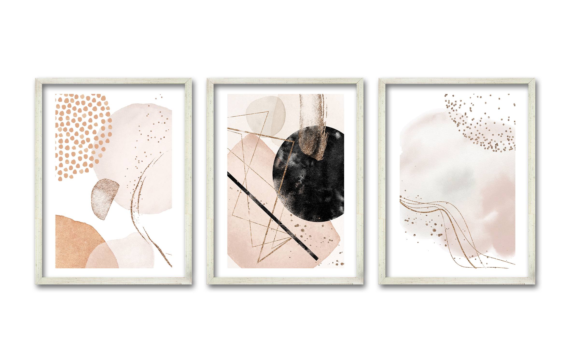 CUADRO TRIO PLATEADO 40X30CMS GALAXIA - 1