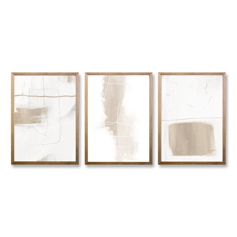 CUADRO TRIO FALL TAMAÑO 40X30 CMS C/U LISA 2X2 CM - 1