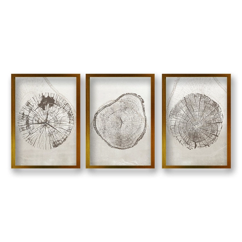 CUADRO TRIO NÚCLEO ARBÓREO TAMAÑO 40X30 CM LISA 2X2 CM - 1